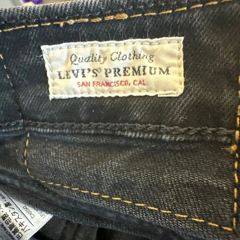 Levi’s 511 Jeans Mens 32 Black Slim Fit‎ Denim Premium San Francisco Stretch